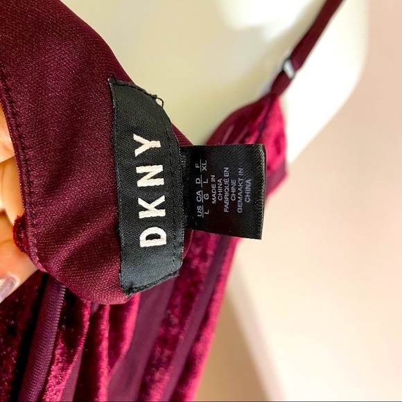 DKNY Velvet Dress Size L - Picture 3 of 4